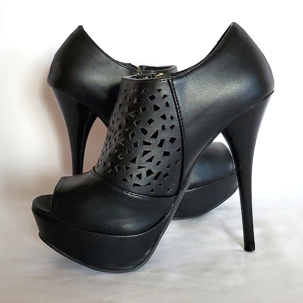 Qupid black stiletto pumps - Picture 7 of 9